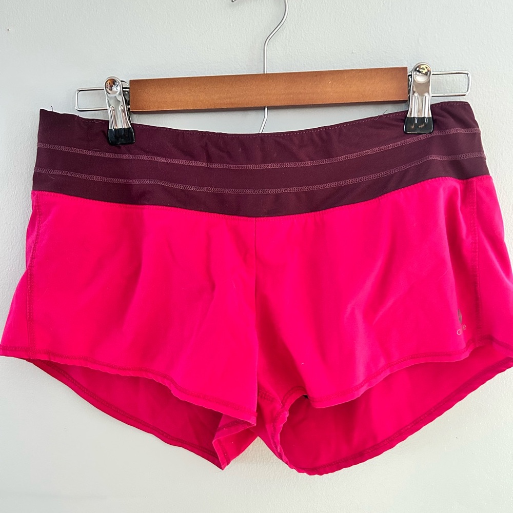 2 Pairs | Oiselle Pink & Yellow Athletic Shorts